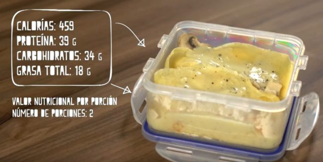 Crepe de Pollo con Champiñones